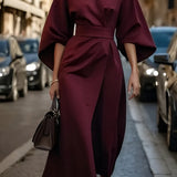 Sukienka maxi z szerokimi rękawami kimono