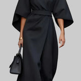Sukienka maxi z szerokimi rękawami kimono