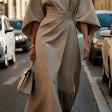 Sukienka maxi z szerokimi rękawami kimono
