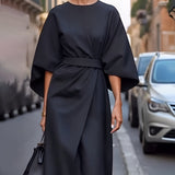 Sukienka maxi z szerokimi rękawami kimono