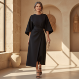Sukienka maxi z szerokimi rękawami kimono