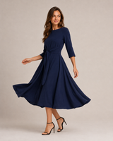 Roza – sukienka midi o eleganckim kroju